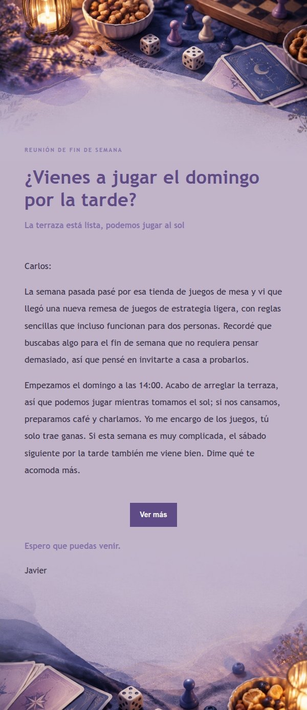 Invitación a Noche de Juegos de Mesa 2