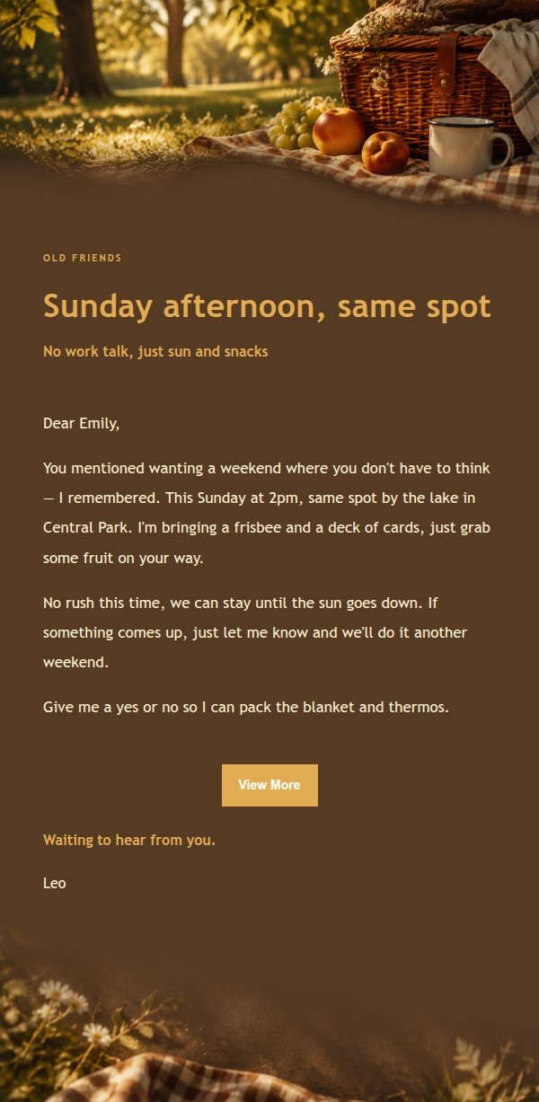 Charcoal Amber Park Picnic Invite 2
