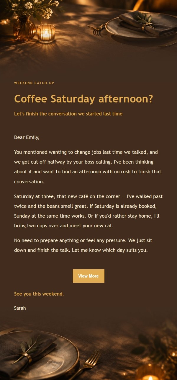 Charcoal Amber Dinner Invite 2