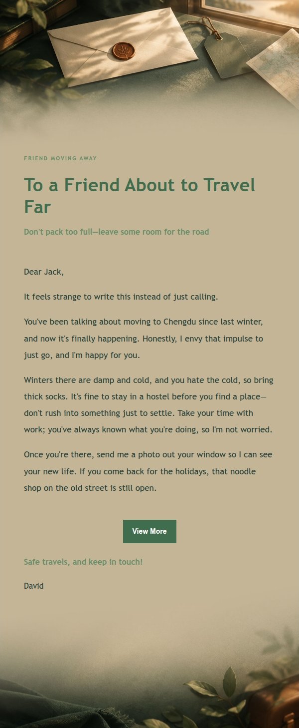 Forest Copper Farewell Email 2