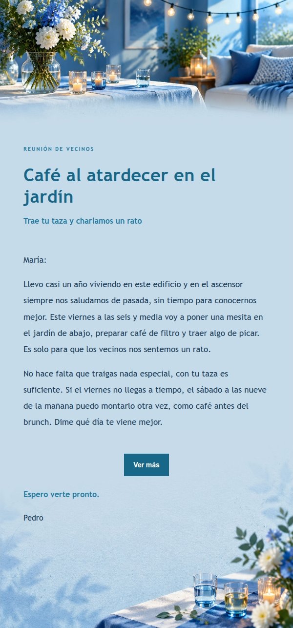 Invitación a Reunión en Casa Azul Cobalto 2