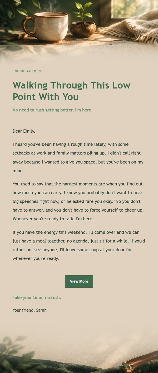 Forest Copper Encouragement Email