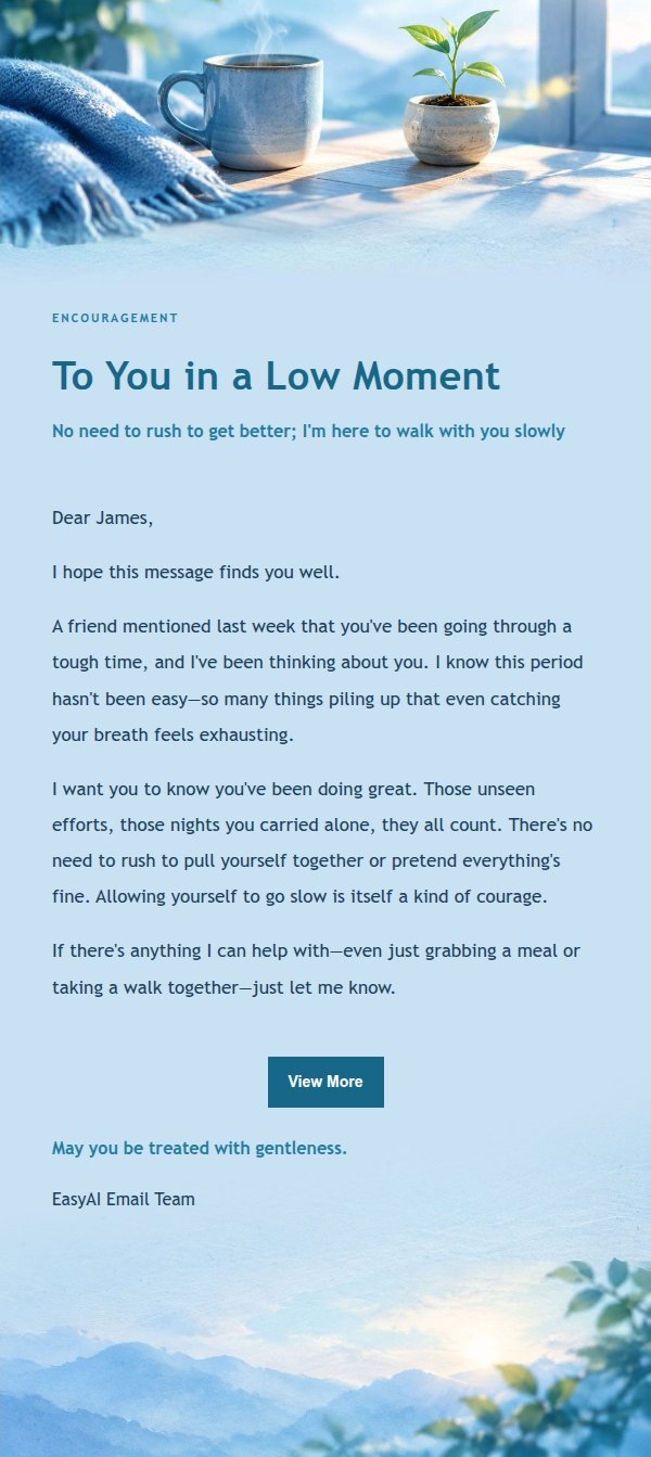 Cobalt Teal Encouragement Letter
