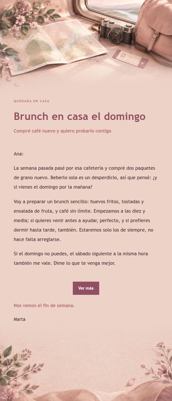 Invitación de fin de semana estilo editorial rosa 2