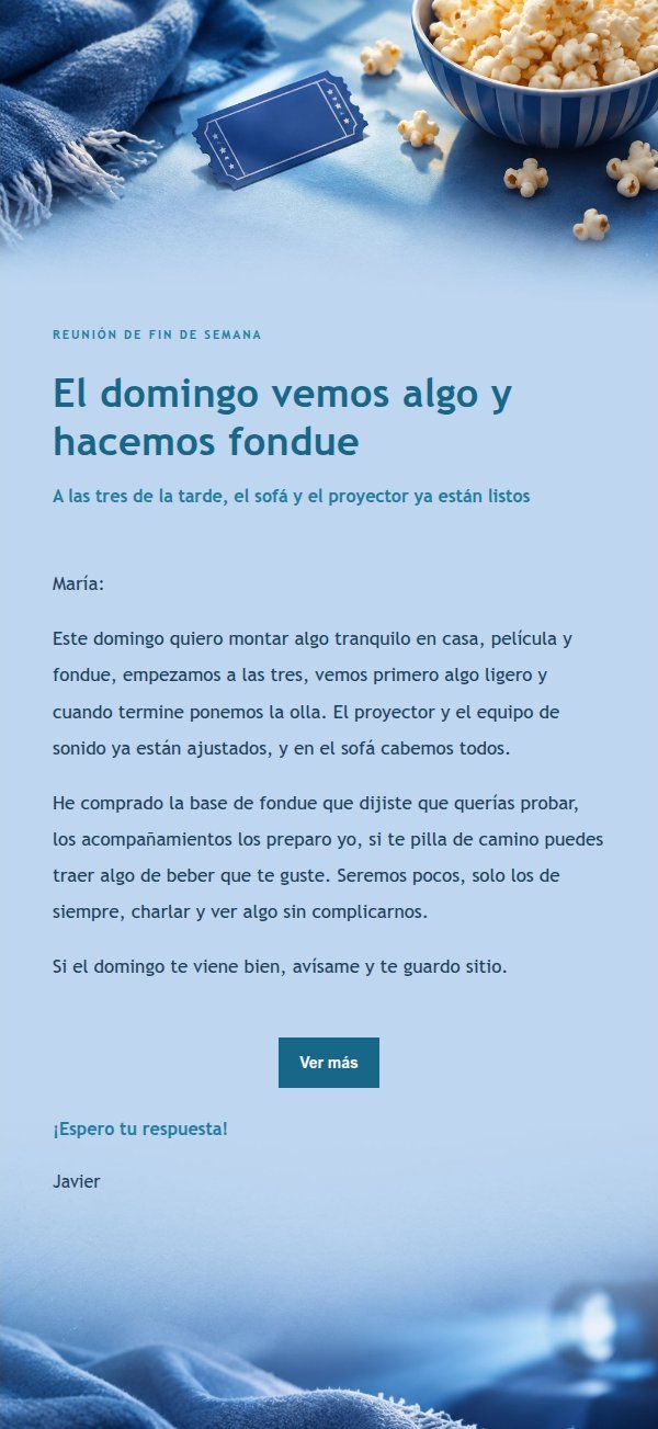 Invitación Cine Noche Azul Cobalto 2