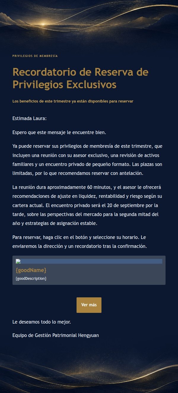 Correo de Perspectivas Financieras Azul Marino y Oro 2