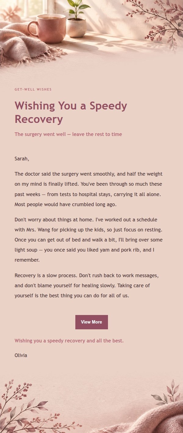 Rose Editorial Encouragement Email 2