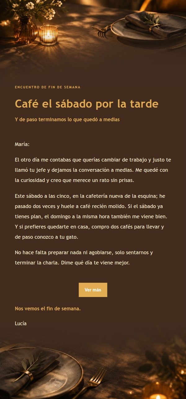 Invitación a Cena entre Amigos Estilo Carbón y Ámbar 2