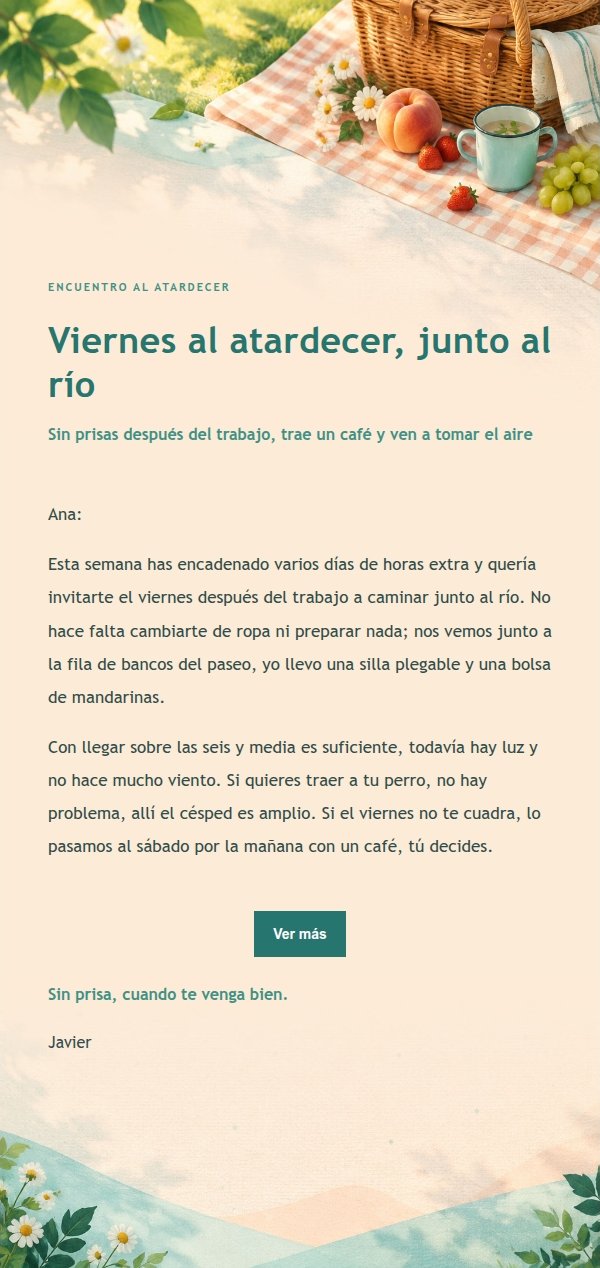 Invitación a Picnic en el Parque Estilo Melocotón y Verde 2