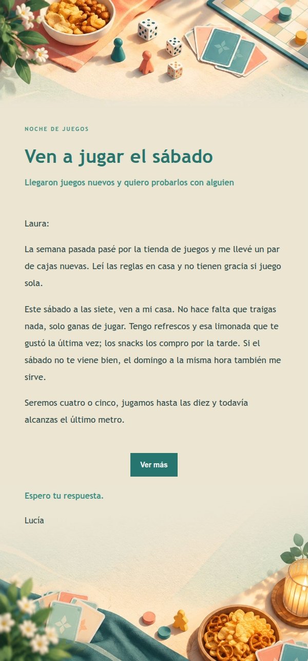 Invitación a Noche de Juegos de Mesa