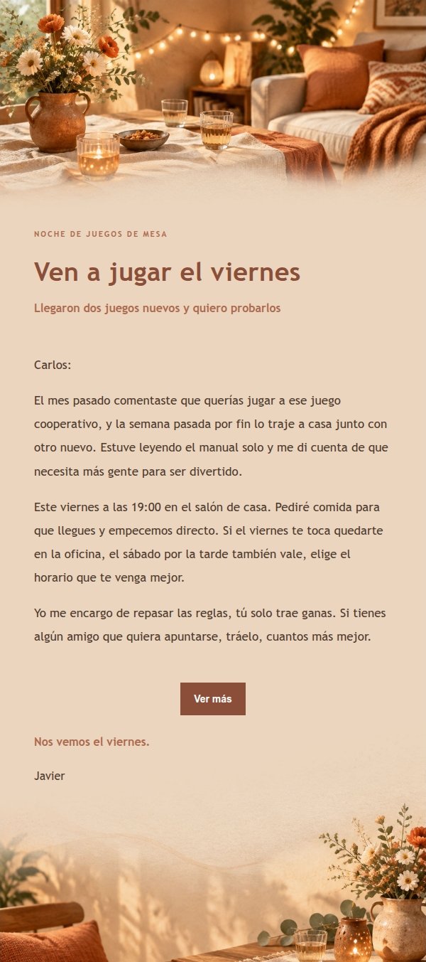 Invitación a Reunión en Casa Estilo Terracota 2