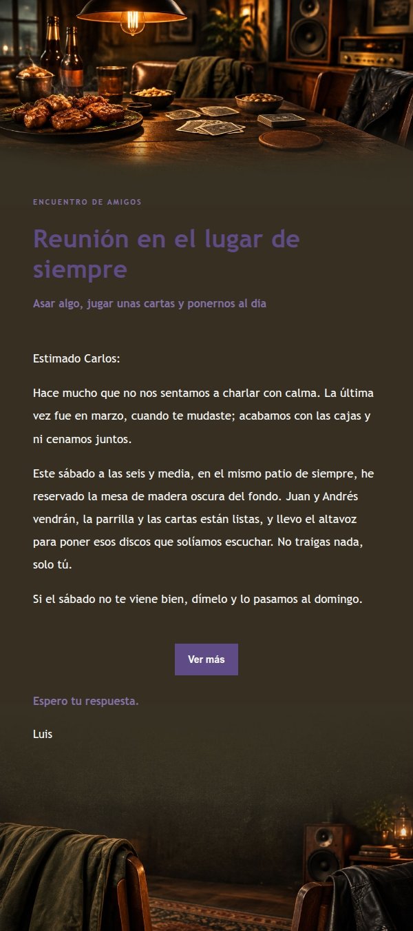 Invitación a Reunión de Amigos Estilo Lila Tinta