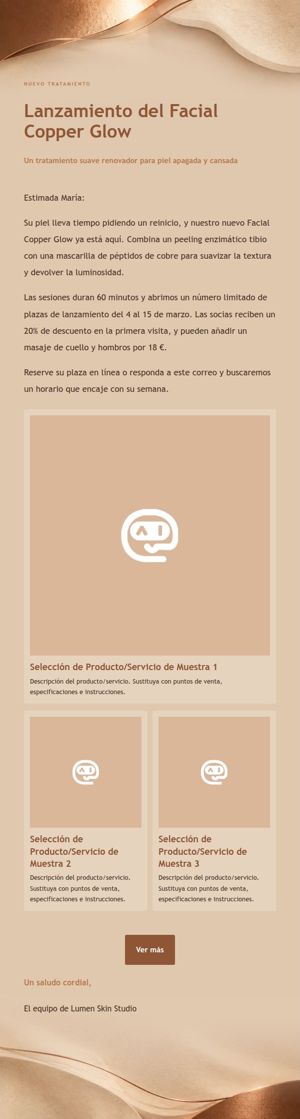 Cuidado Facial Arena y Cobre