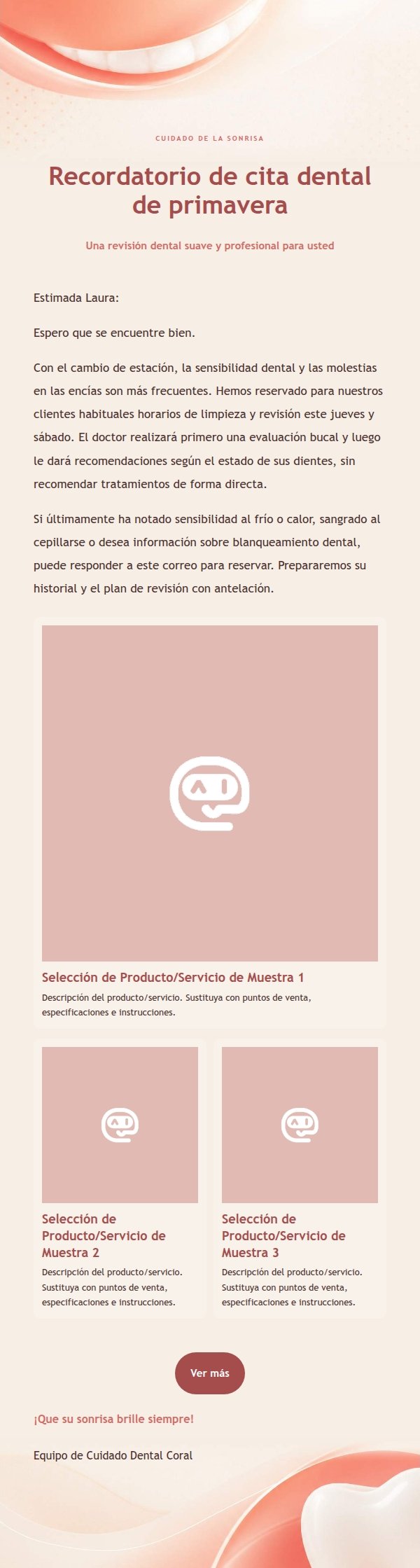 Cuidado Dental Coral y Crema