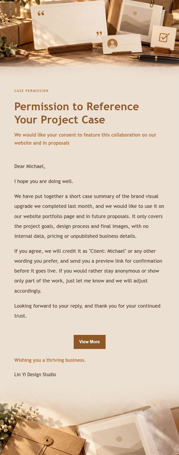 Amber Workbench Testimonial Permission Request Email