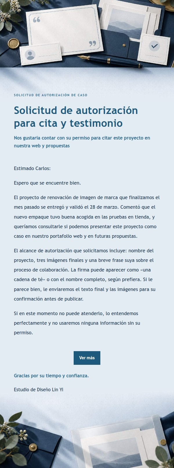 Solicitud de Testimonio y Autorización de Caso Estilo Libro Contable Azul