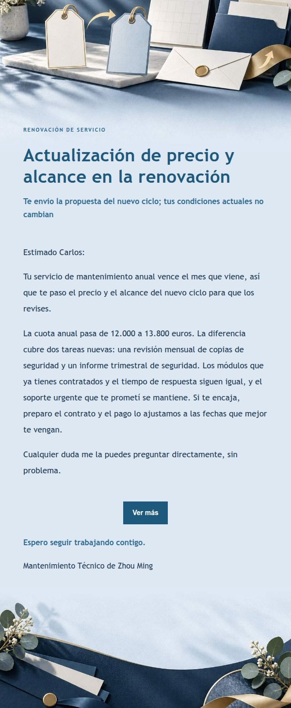Aviso de Ajuste de Precios Estilo Libro Contable Azul 2