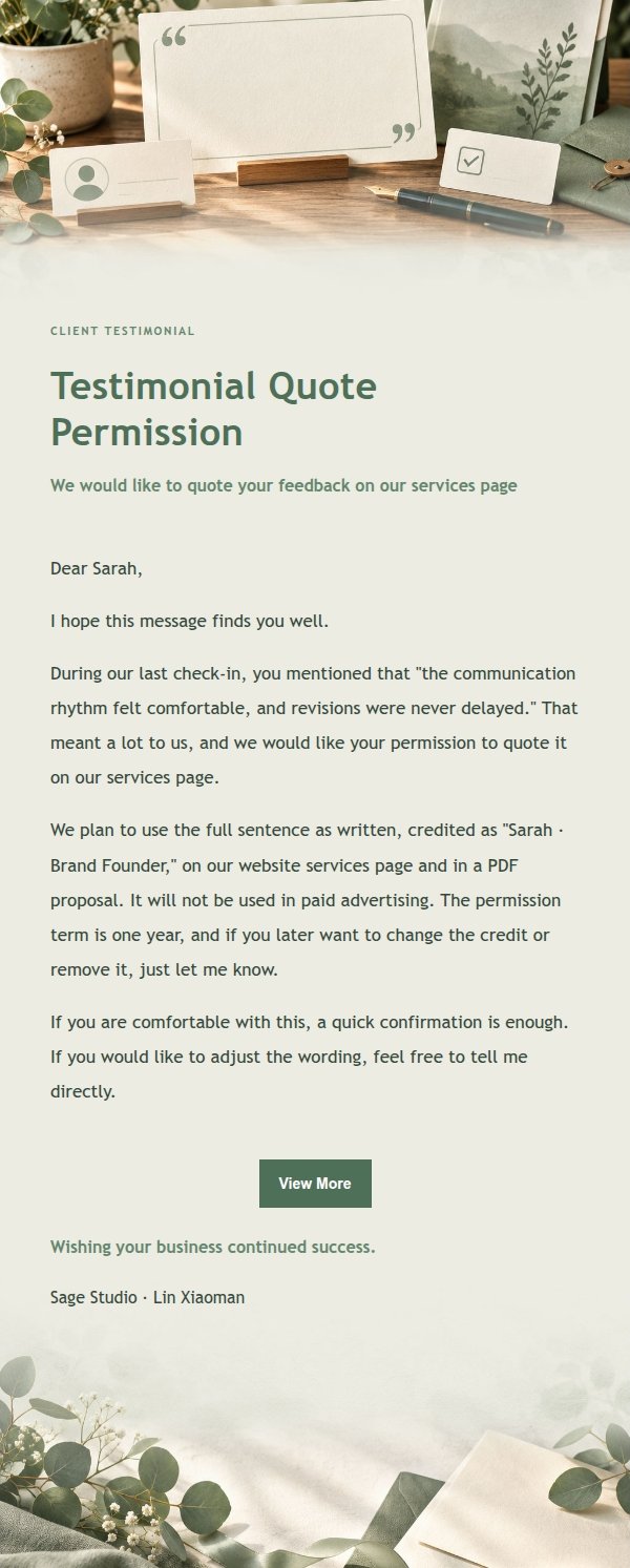 Sage Studio Testimonial Permission Request 2