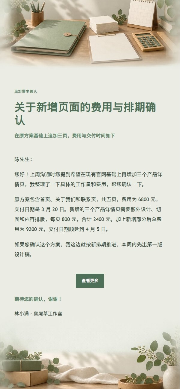 鼠尾草工作室追加需求与费用确认