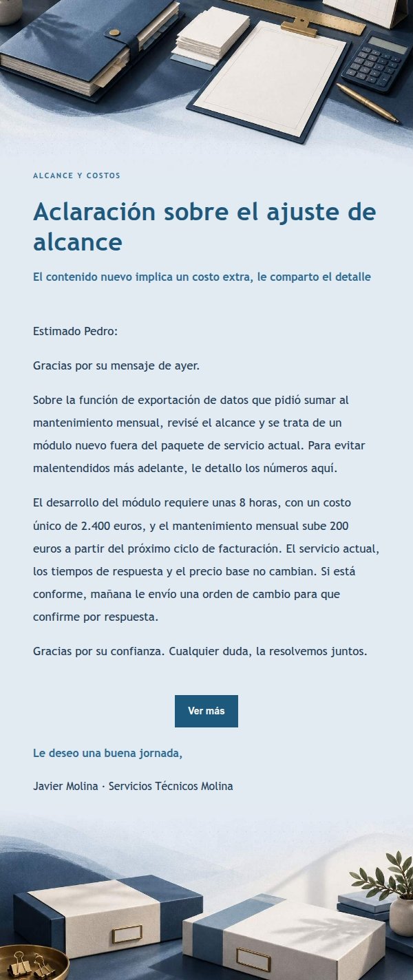 Confirmación de Costos Adicionales Estilo Libro Contable 2