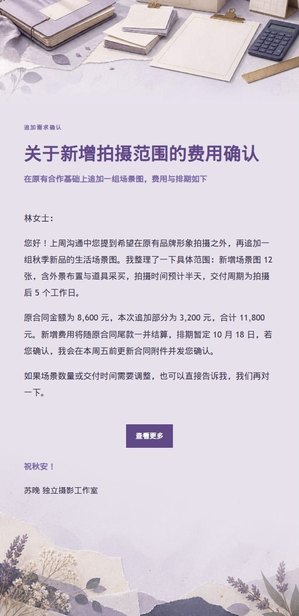 丁香纸品追加需求与费用确认信