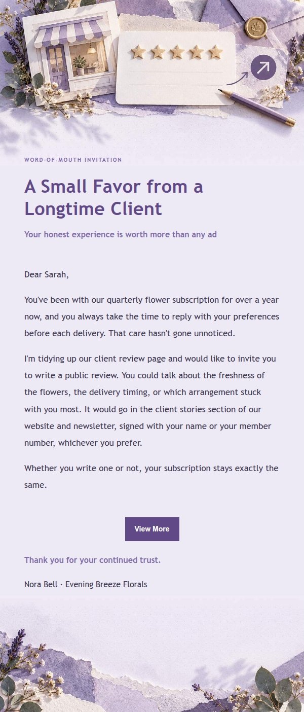 Lilac Paper Review Request Email 2