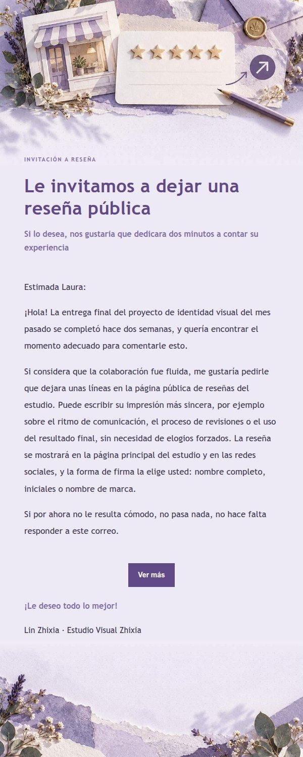 Invitación a Reseña Pública Estilo Papelería Lila