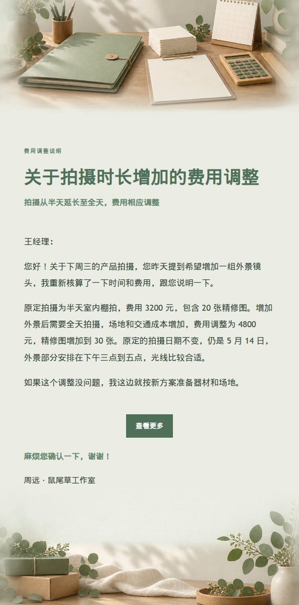 鼠尾草工作室追加需求与费用确认 2