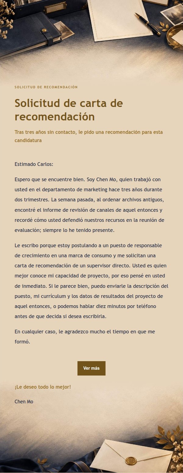 Carta Nocturna de Recomendación