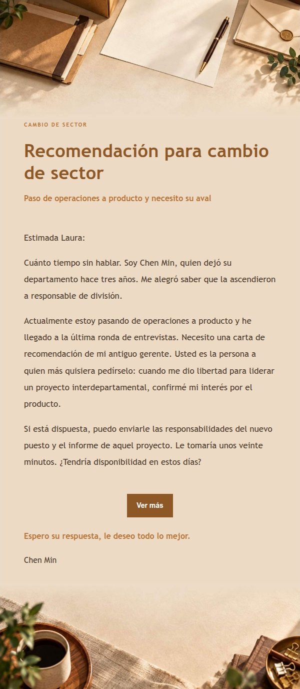 Ámbar Taller · Solicitud de Carta de Recomendación 2