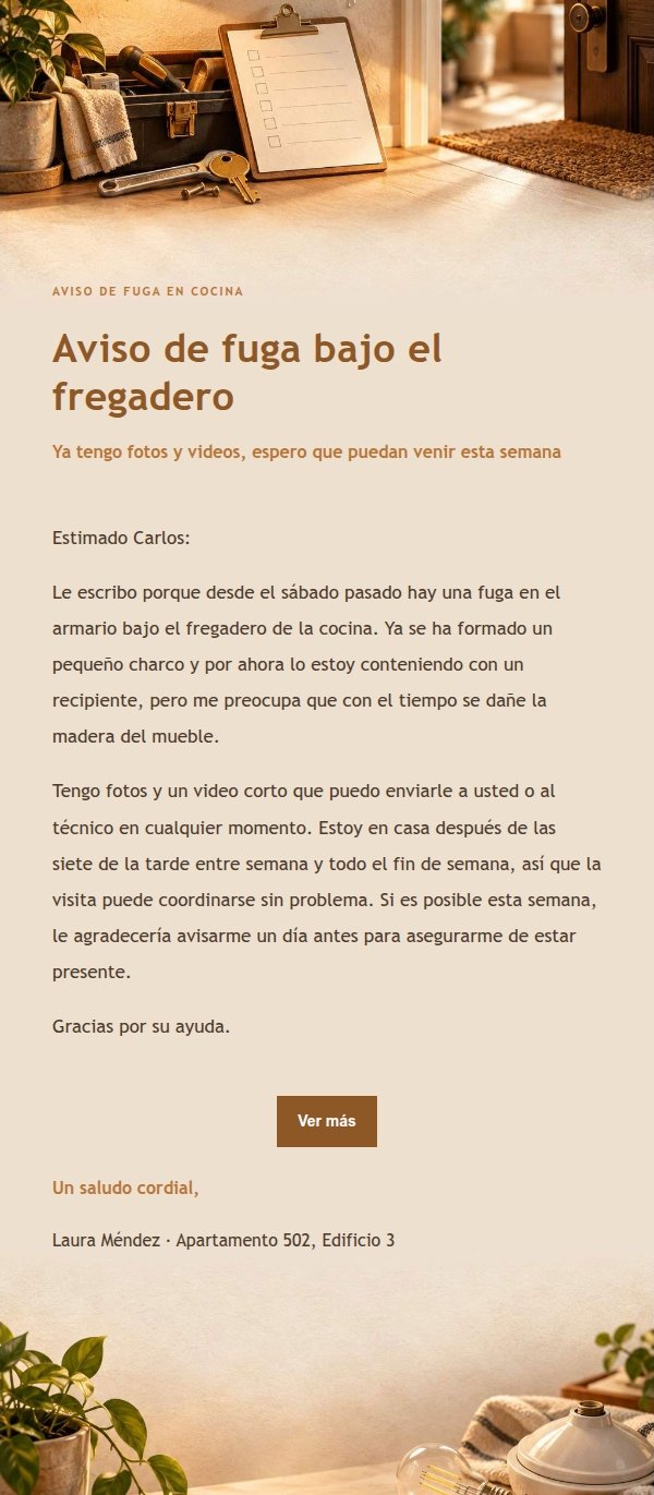 Solicitud de Reparación Estilo Taller Ámbar