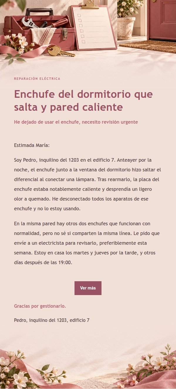 Correo de Reparación Estilo Recibo Floral 2