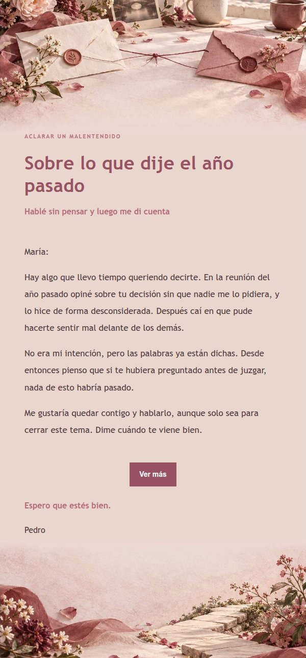 Carta de Disculpa a un Amigo Estilo Recibo Floral 2