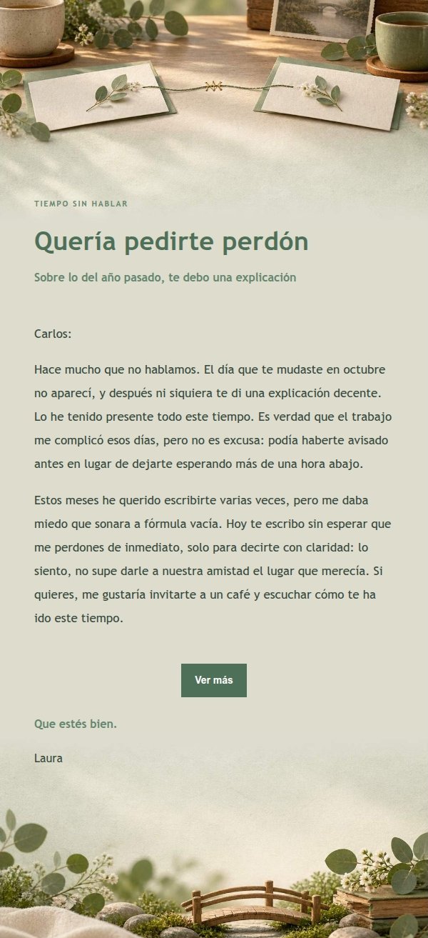 Carta de Disculpa Estilo Estudio Salvia