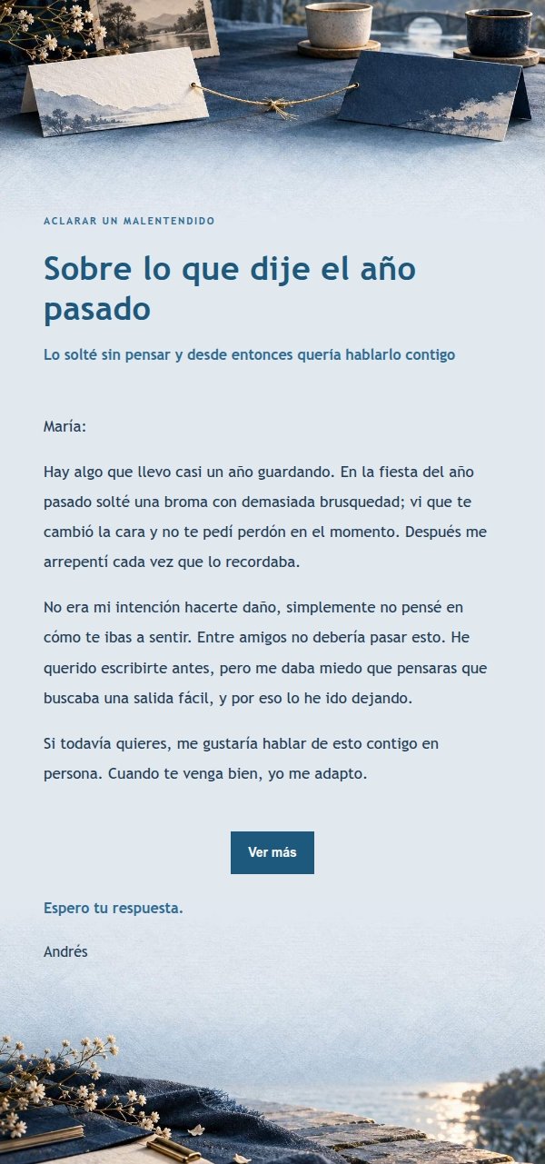 Carta de Disculpa a un Amigo con Estilo Libro Mayor Azul 2