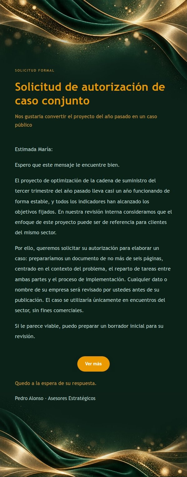 Carta de Terciopelo Esmeralda para Socios 2