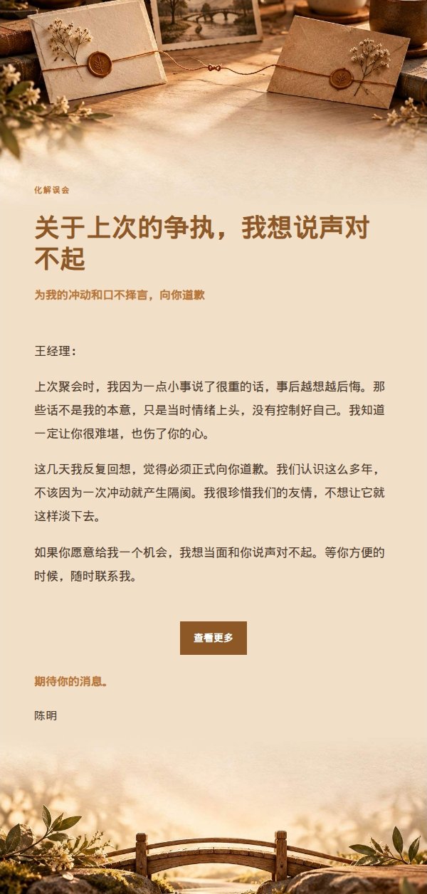 琥珀工作台朋友道歉信 2