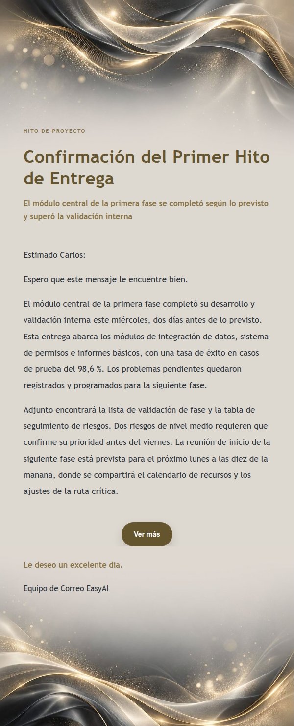 Briefing de Hitos con Líneas de Platino