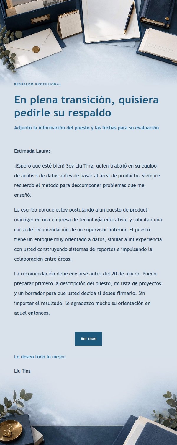 Carta de Recomendación Estilo Libro Contable Azul 2