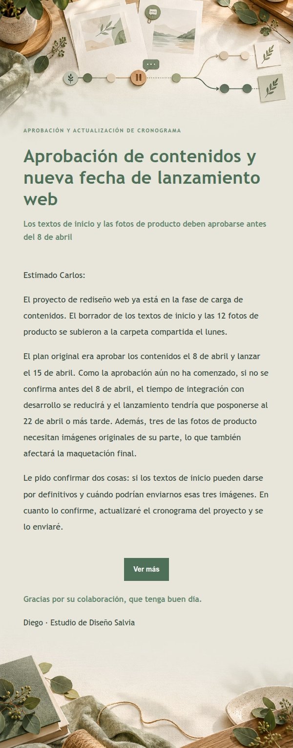 Recordatorio de Plazos y Cronograma del Estudio Salvia 2