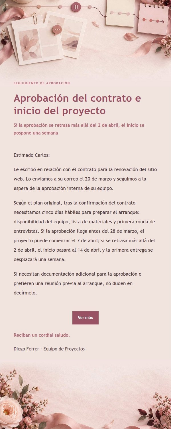 Recordatorio de Plazos con Estilo Recibo Floral 2