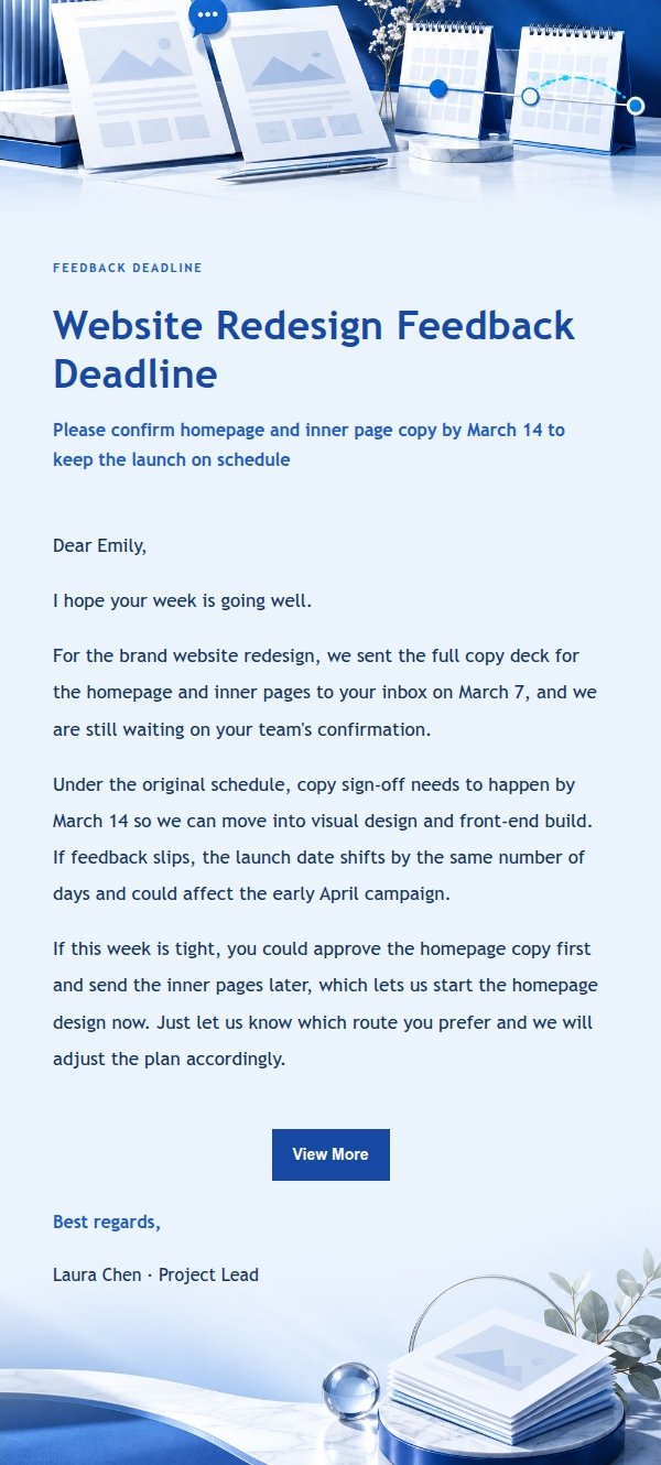 Cobalt Editorial Feedback Deadline Email