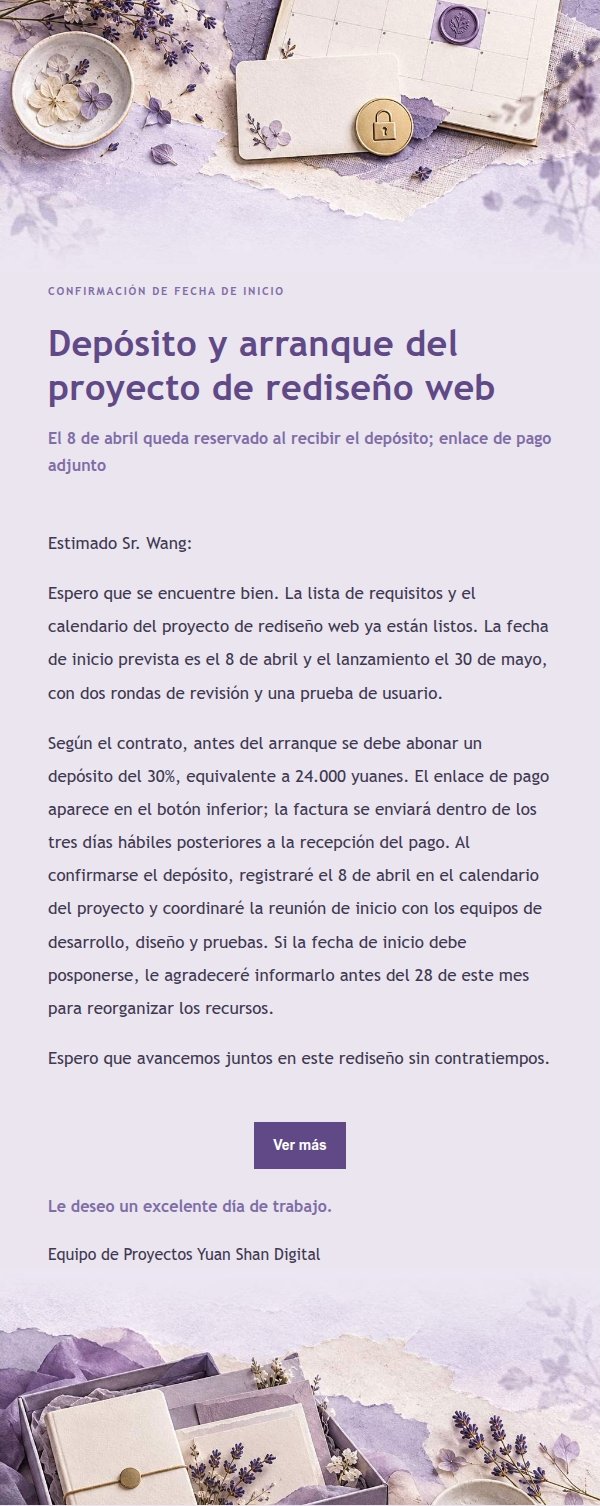 Solicitud de Depósito y Confirmación de Inicio 2