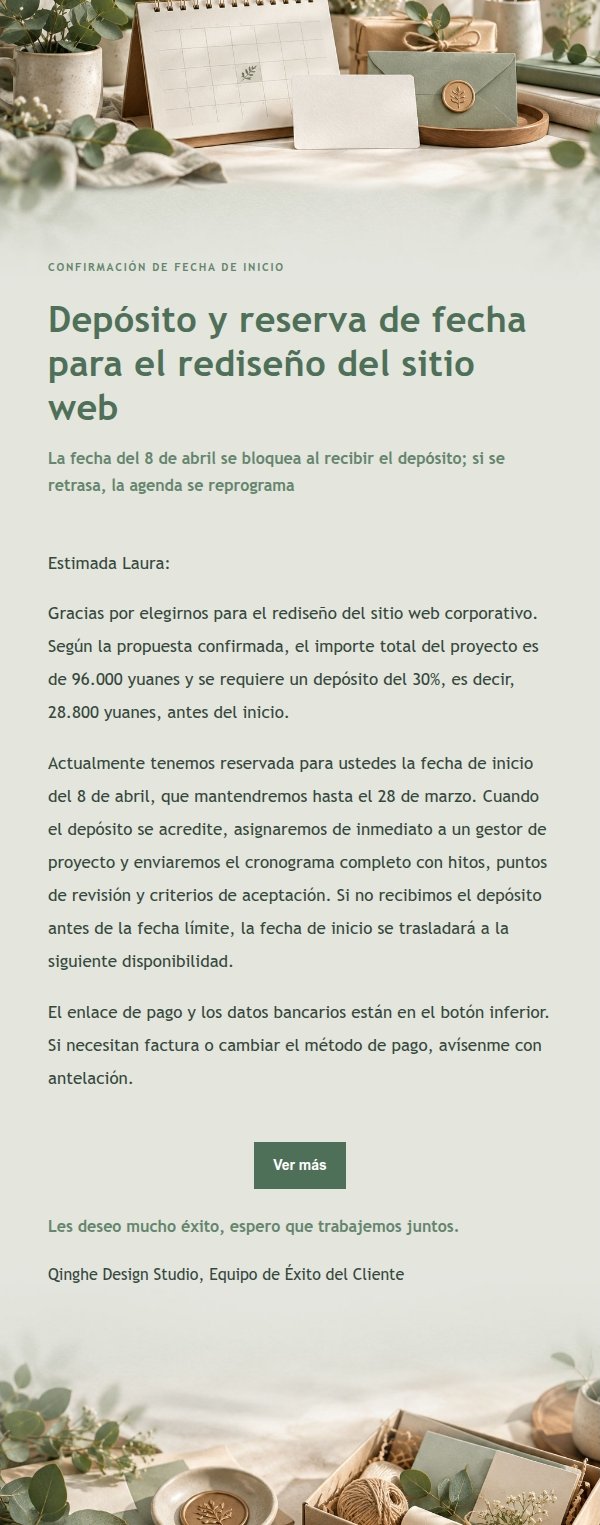 Solicitud de Depósito y Confirmación de Inicio 2