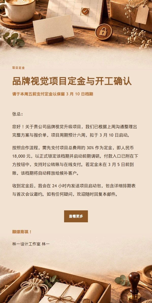 琥珀工作台项目定金请求信