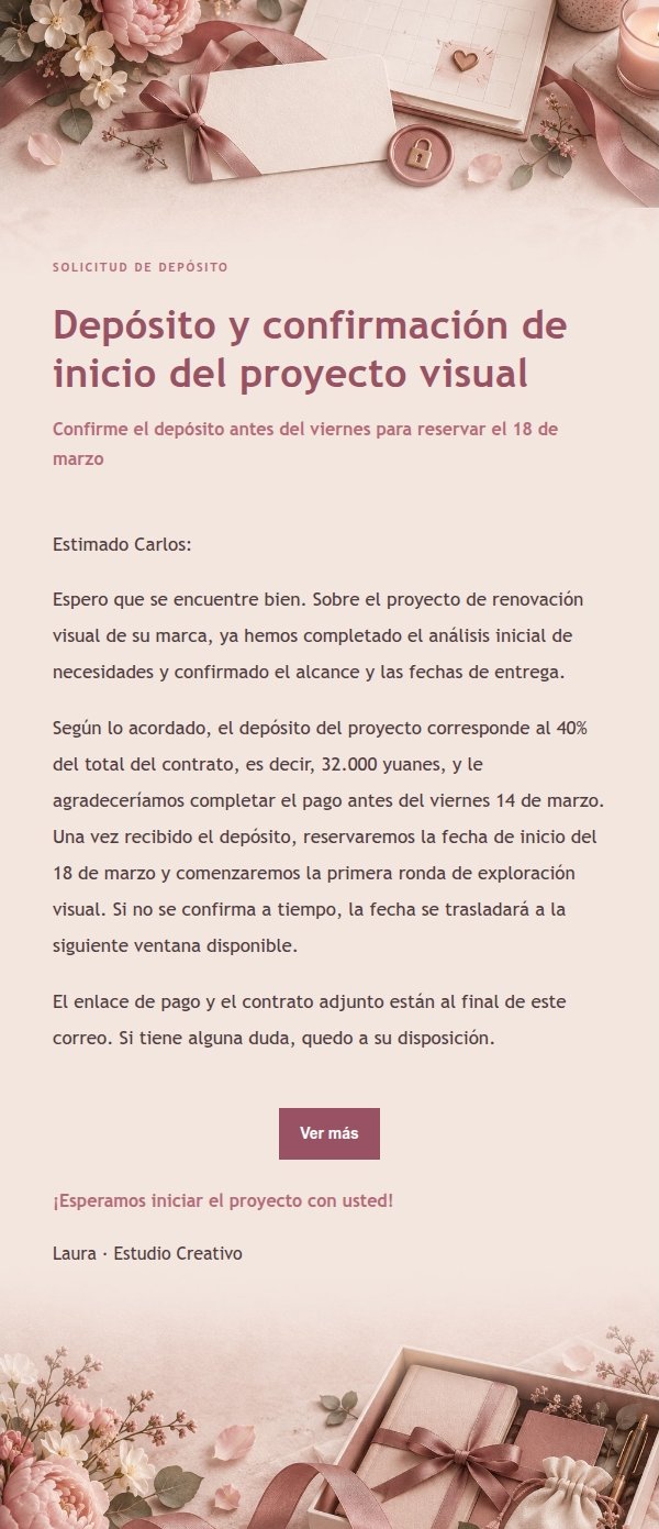 Solicitud de Depósito con Estilo Recibo Floral