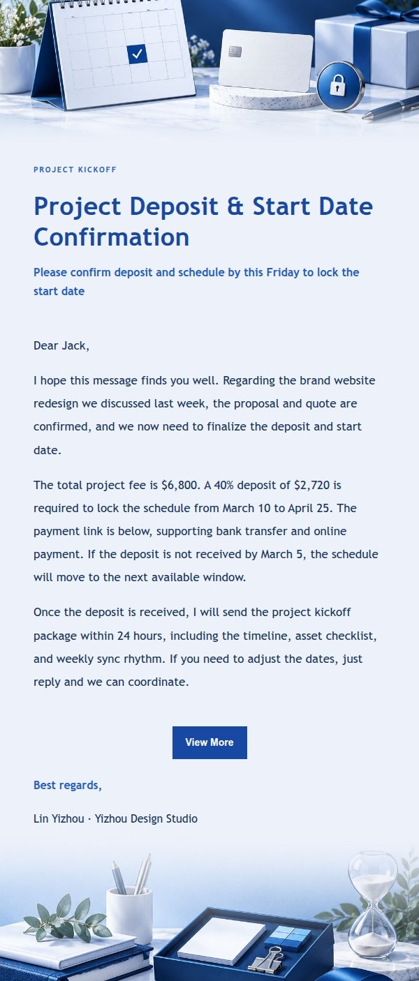 Cobalt Editorial Project Deposit Request