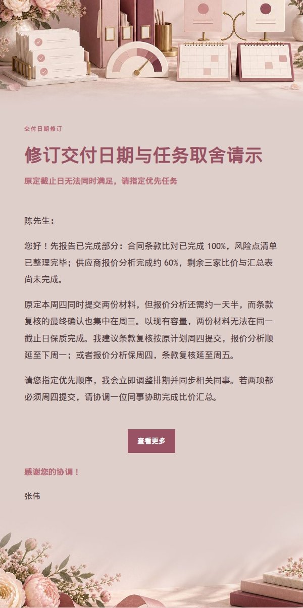 玫瑰收据风优先级冲突说明邮件 2