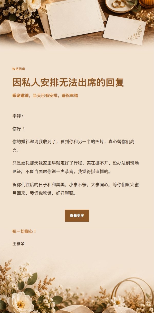琥珀工作台·礼貌婉拒婚礼邀请 2