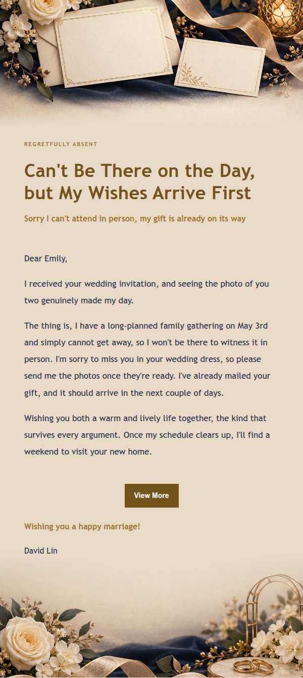Midnight Gilded Wedding Decline Letter 2